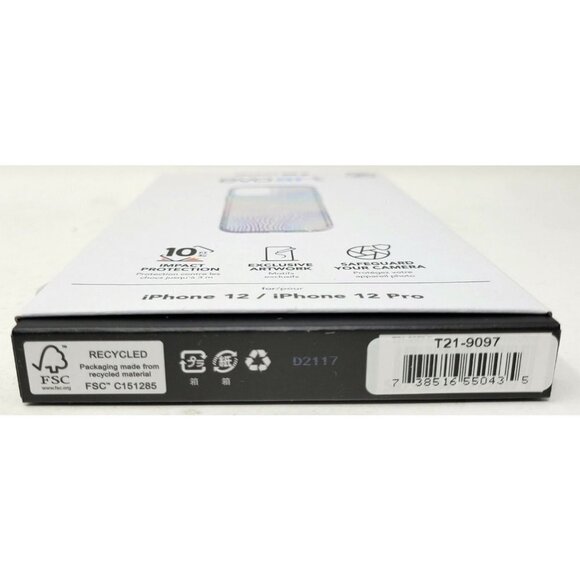 Tech21 Evo Art Case for Apple iPhone 12 / iPhone 12 Pro, Fingerprint Design - Picture 4 of 4